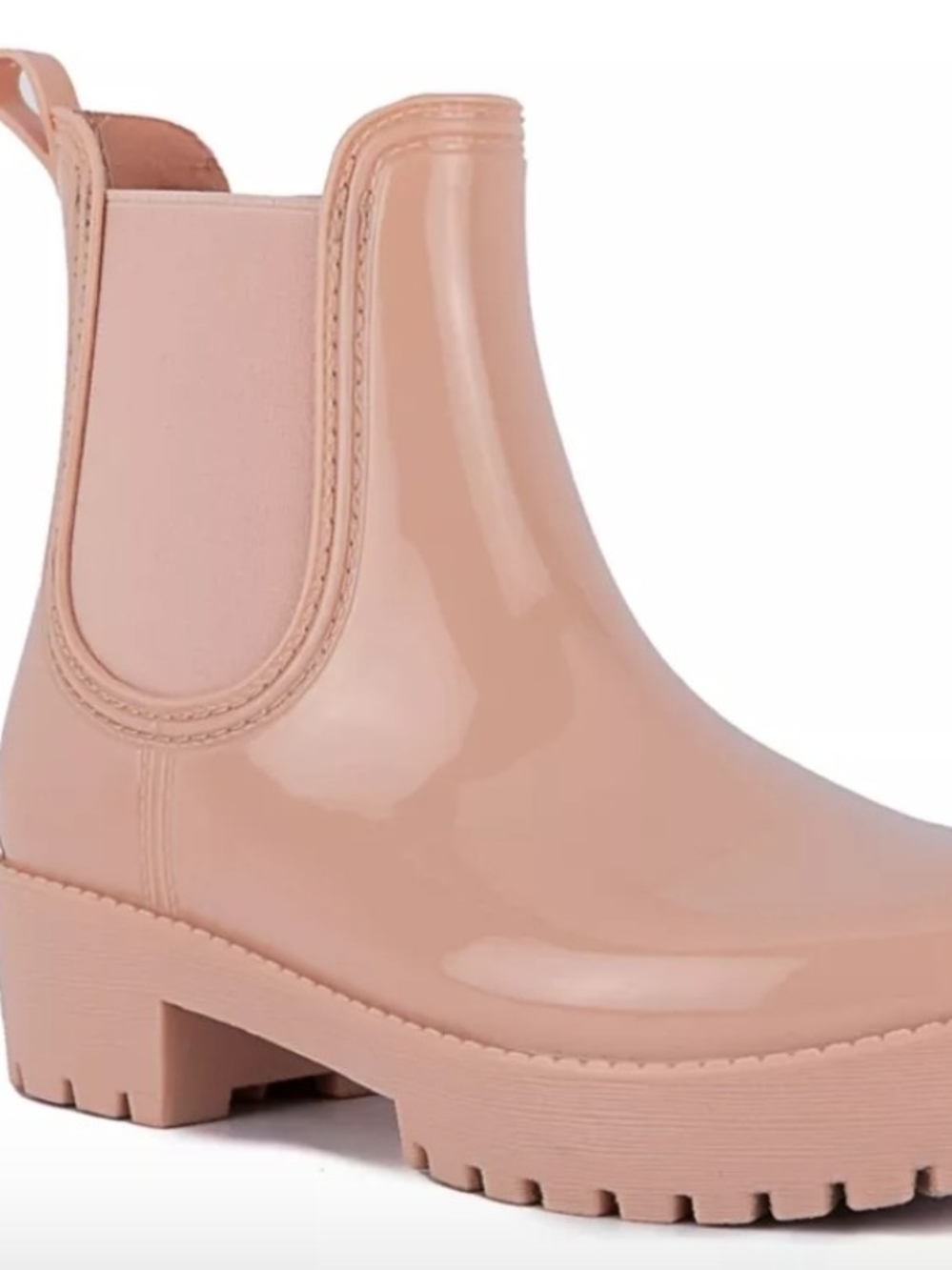 London Fog Women's Rain Boots Blush Chelsea Size 8